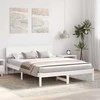 Lovos rėmas Balta 200 x 200 cm Kietos pušies mediena