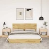 Lova lovos rėmas su galvūgaliu be čiužinio 135x190 cm ąžuolo masyvo