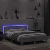 Lova Lovos rėmas su galvūgaliu ir LED, betono pilkas, 140x200cm