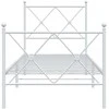 Lova Lovos rėmas su galvūgaliu/kojūgaliu, baltas, 75x190cm, metalas
