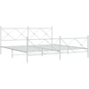 Lovos rėmas su galvūgaliu/kojūgaliu, baltas, 200x200cm, metalas