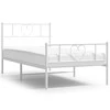 Lova Lovos rėmas su galvūgaliu/kojūgaliu, baltas, 75x190cm, metalas