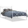 Lova Lovos rėmas su galvūgaliu/kojūgaliu, baltas, 107x203cm, metalas