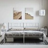 Lova Lovos rėmas su galvūgaliu/kojūgaliu, baltas, 183x213cm, metalas