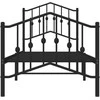 Lova Lovos rėmas su galvūgaliu/kojūgaliu, juodas, 75x190cm, metalas