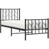 Lova Lovos rėmas su galvūgaliu/kojūgaliu, juodas, 75x190cm, metalas