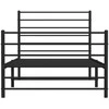 Lova Lovos rėmas su galvūgaliu/kojūgaliu, juodas, 107x203cm, metalas