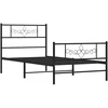 Lova Lovos rėmas su galvūgaliu/kojūgaliu, juodas, 107x203cm, metalas