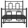Lova Lovos rėmas su galvūgaliu/kojūgaliu, juodas, 75x190cm, metalas