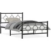 Lova Lovos rėmas su galvūgaliu/kojūgaliu, juodas, 107x203cm, metalas