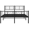 Lova Lovos rėmas su galvūgaliu/kojūgaliu, juodas, 135x190cm, metalas