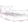 Lova Lovos rėmas su galvūgaliu/kojūgaliu, juodas, 107x203cm, metalas