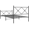 Lova Lovos rėmas su galvūgaliu/kojūgaliu, juodas, 107x203cm, metalas