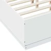Lova Lovos rėmas su LED, baltas, 135x190cm, apdirbta mediena