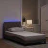 Lovos rėmas su LED be čiužinio, taupe spalvos, 100x200 cm