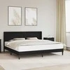 Lova Lovos rėmas su LED juostelėmis Juoda 180 x 200 cm Dirbtinė oda