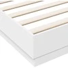 Lovos rėmas su LED lemputėmis, baltos spalvos, 200x200cm