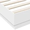 Lovos rėmas su LED lemputėmis, baltos spalvos, 150x200cm