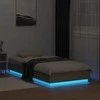 Lovos rėmas su LED lemputėmis, sonoma ąžuolo spalvos, 90x190cm
