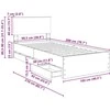 Lova Lovos rėmas su stalčių Balta 100 x 200 cm Inžinerinė mediena