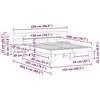 Lovos rėmas Balta 150 x 200 cm Kietos pušies mediena