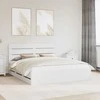 Lova Lovos rėmas su stalčių Balta 180 x 200 cm Inžinerinė mediena