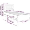 Lova Lovos rėmas su stalčių Balta 90 x 200 cm Inžinerinė mediena