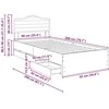 Lova Lovos rėmas su stalčių Balta 90 x 200 cm Inžinerinė mediena