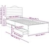 Lova Lovos rėmas su stalčių Juodas 100 x 200 cm Inžinerinė mediena