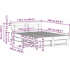 Lovos rėmas su stalčių Ruda 150 x 200 cm Kietos pušies mediena