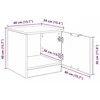 Lovos spintelė 2 pcs Amatininkų ąžuolas 40 x 39 x 40cm