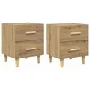Lovos spintelė 2 pcs Amatininkų ąžuolas 40 x 35 x 47.5cm
