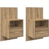 Šalia lovos spintelė 2 pcs Amatininkų ąžuolas 50 x 32.5 x 80cm