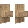 Šalia lovos spintelė 2 pcs Amatininkų ąžuolas 50 x 32,5 x 80cm