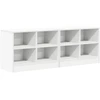 Lovos spintelė 2 pcs Balta 66 x 33 x 48 cm Apdirbta mediena
