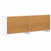 Lovos spintelė 2 pcs Balta 66 x 33 x 48 cm Apdirbta mediena