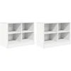 Lovos spintelė 2 pcs Balta 66 x 33 x 48 cm Apdirbta mediena