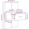 Šalia lovos spintelė 2 pcs Senas medis 50 x 32,5 x 80cm