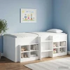 Lovos spintelė 2 vnt. Balta 66 x 33 x 48 cm Apdirbta mediena