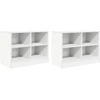 Lovos spintelė 2 vnt. Balta 66 x 33 x 48 cm Apdirbta mediena