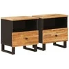 Lovos spintelė 2 pcs Ruda 40 x 33 x 46 cm Kietas mango medis