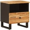 Lovos spintelė 2 pcs Ruda 40 x 33 x 46 cm Kietas mango medis