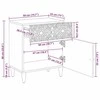 Lovos spintelė Balta 50 x 33 x 60 cm Kietas mango medis