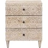 Lovos spintelė Balta 50 x 33 x 60 cm Kietas mango medis