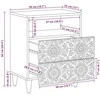 Lovos spintelė Balta 50 x 33 x 60 cm Kietas mango medis