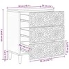 Lovos spintelė Ruda 50 x 33 x 60 cm Kietas mango medis