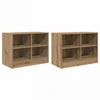 Lovos spintelė su lentyna 2 pcs Artisano ąžuolo 66 x 33 x 48 cm