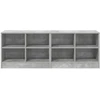 Lovos spintelė su lentyna 2 pcs Betono pilka 66 x 33 x 48 cm