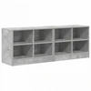Lovos spintelė su lentyna 2 pcs Betono pilka 66 x 33 x 48 cm
