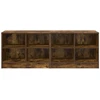 Lovos spintelė su lentyna 2 pcs Dūminio ąžuolo 66 x 33 x 48 cm